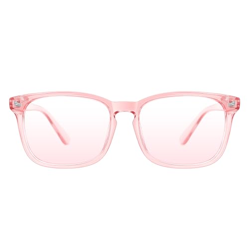 (Tinted Blush Blue Light Glasses)pink