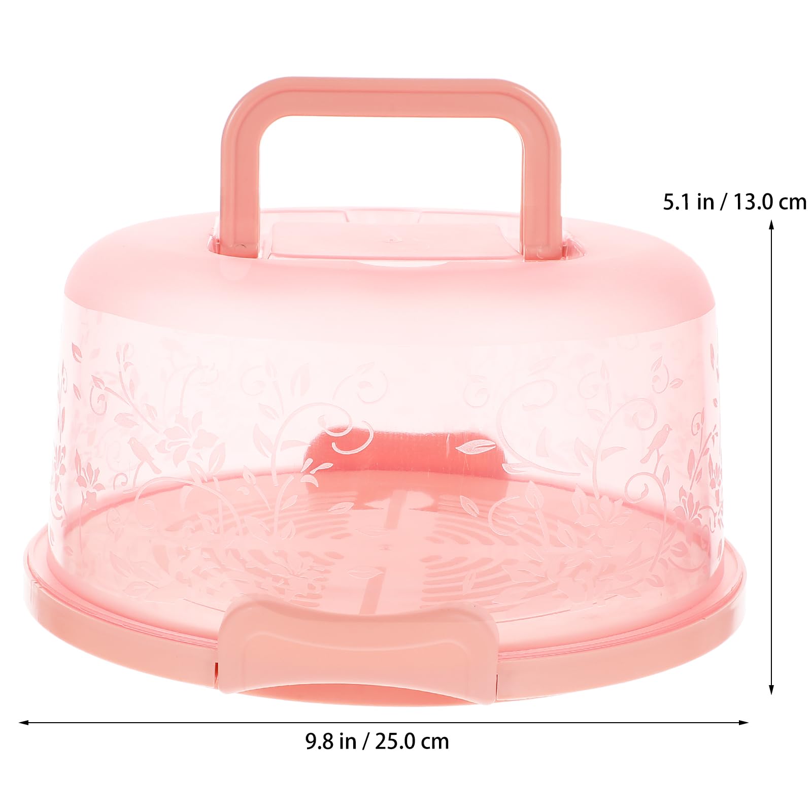 Amosfun 8-Inch Plastic Cake Storage Container with Lid & Handle - Portable PP Cake Box for Birthday, Wedding & Party Desserts - Perfect for Baking, Transporting & Storing Cakes