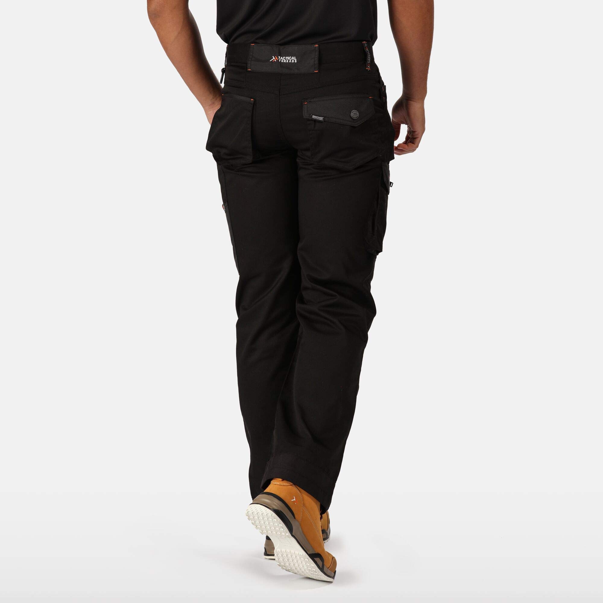 Regatta Men's Incursion Work Trousers 32L Iron Black - Durable Work Pants for Construction, Landscaping & Outdoor Jobs