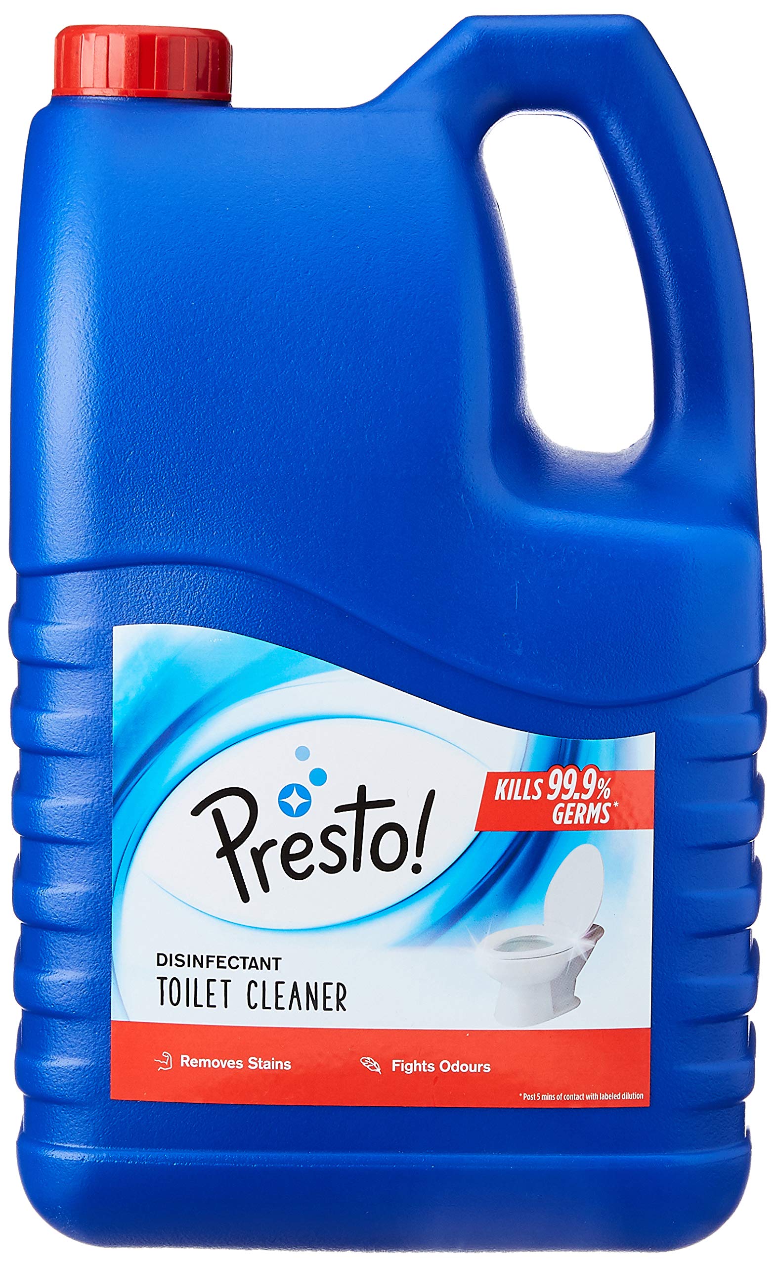 Presto! Disinfectant Toilet Cleaner - Kills 99.9% Germs & Bacteria | Original Formula | 5 Liter Refill | Safe for Septic Tanks | Ideal for Bathroom, Toilet & Household Cleaning