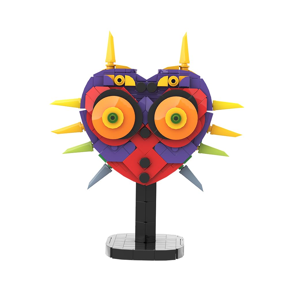 The Legend of Zelda: Majora's Mask Building Kit - 301-Piece BOTW Inspired Construction Set with Display Stand | Perfect Gift for Kids Ages 6-12 | Creative Building Toys for Home Decor, Gaming Room Display & Collector's Showcase