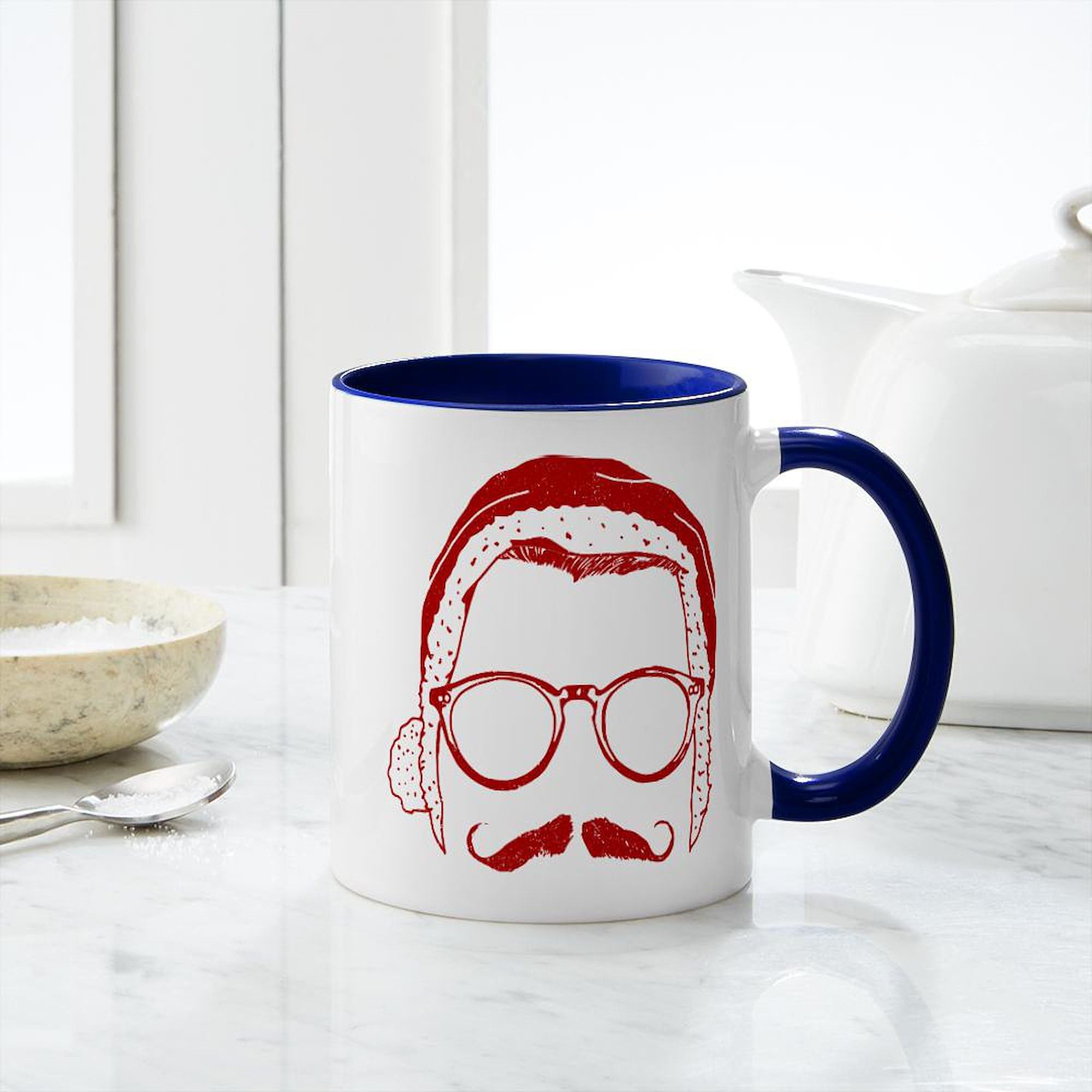 Hipster Christmas 11 oz (325 ml) Ceramic Coffee Mug - Funny Holiday Gift for Coffee Lovers - Perfect for Office, Home & Christmas Morning Coffee