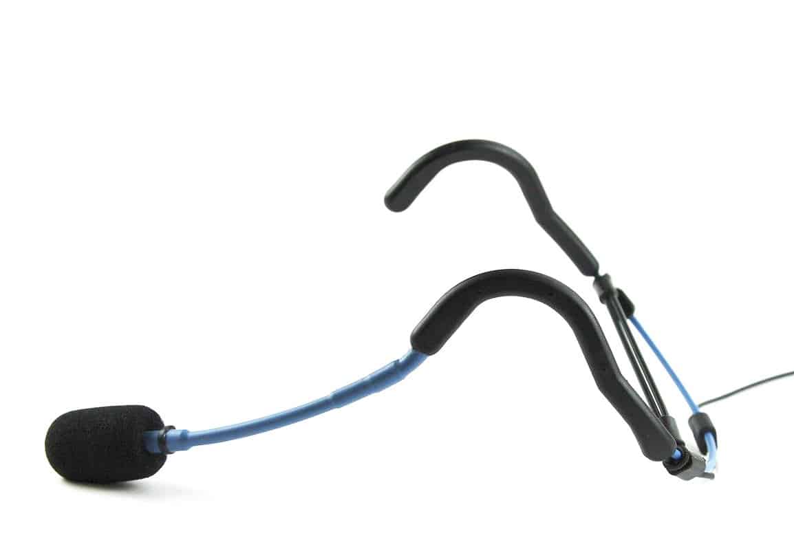 E Mic Fitness Headset Microphone Wired for Lectrosonics - Professional Sports & Gaming Headset with Clear Audio - Perfect for Workouts, Streaming, and Online Meetings