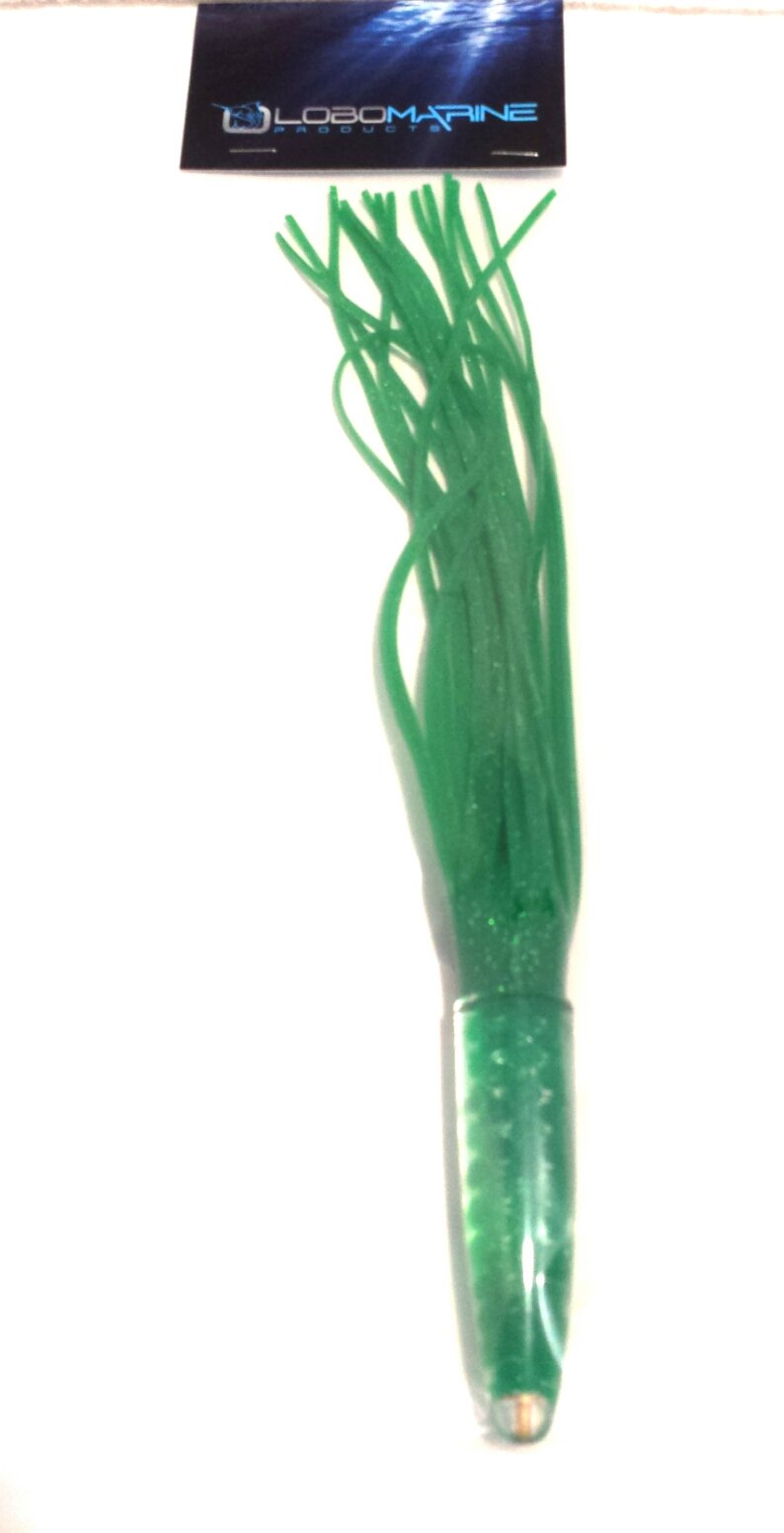 Lobo Sportfishing 12-inch Paranoia Green Machine Tuna Bullet - Premium Saltwater Fishing Lure for Tuna, Wahoo & Offshore Gamefish | Ideal for Deep Sea Fishing & Trolling