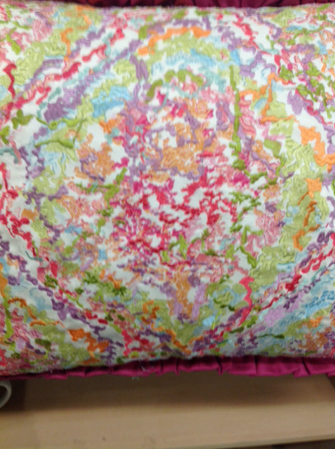 Soft Pink Ruffle Pillow - 26
