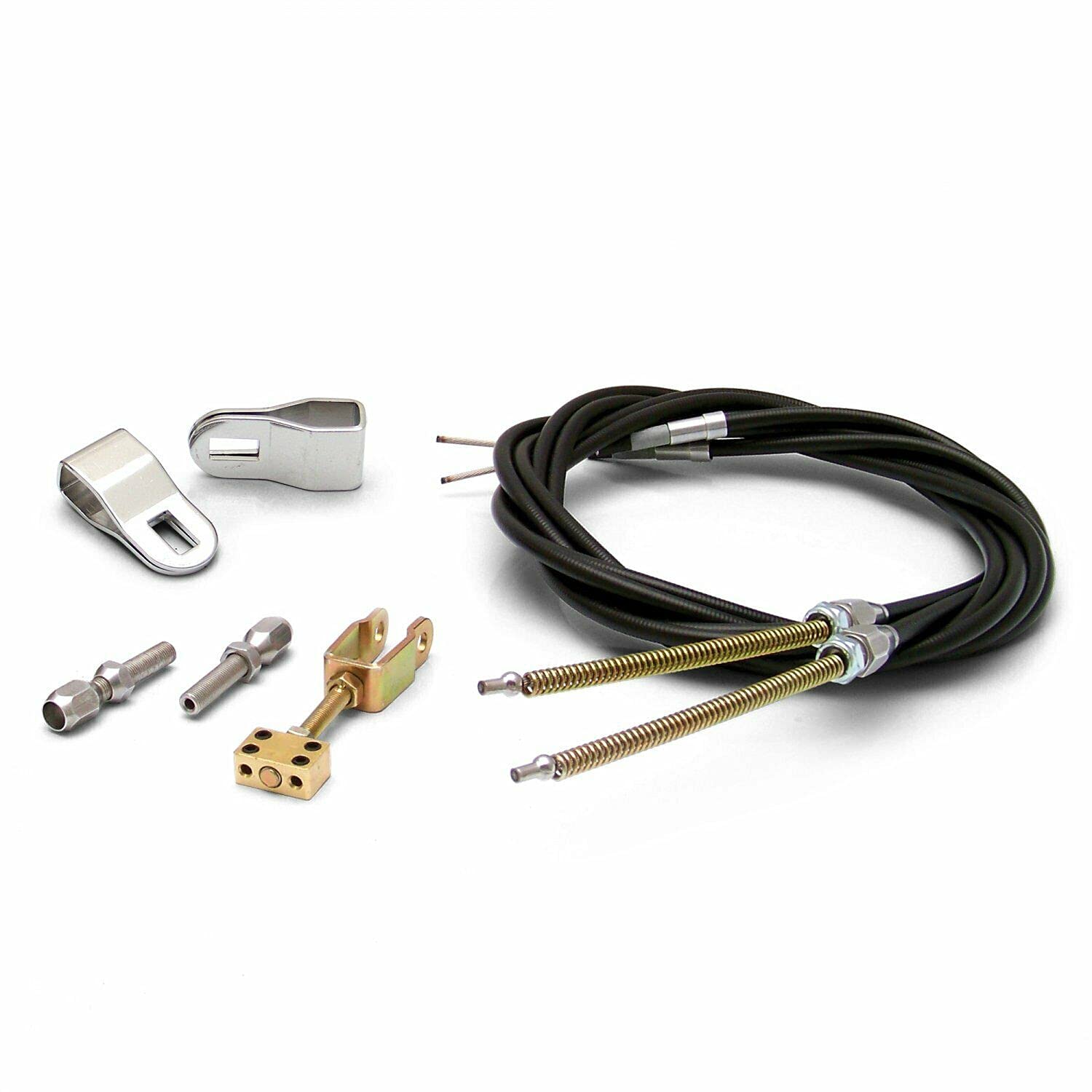 LianCi Emergency Hand Brake Cable Kit with Hardware & Clevis - Compatible with American Shifters, Easy Installation, Free Replacement & Returns - Perfect for Car Repairs, Off-Road Vehicles & Emergency Brake Maintenance