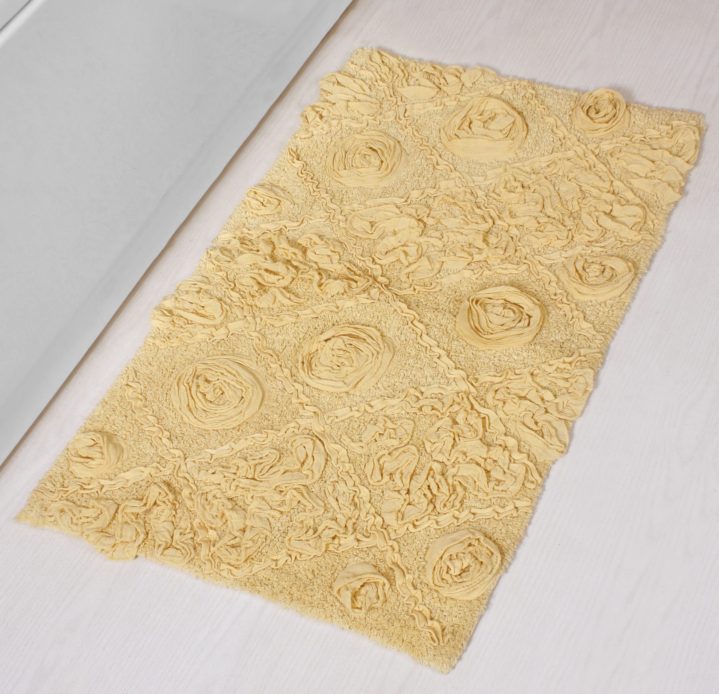 Home Weavers Modesto 100% Cotton Bath Rug Set - Ultra Soft & Absorbent Non-Slip Bathroom Mat, Washable Kitchen Floor Mat (24