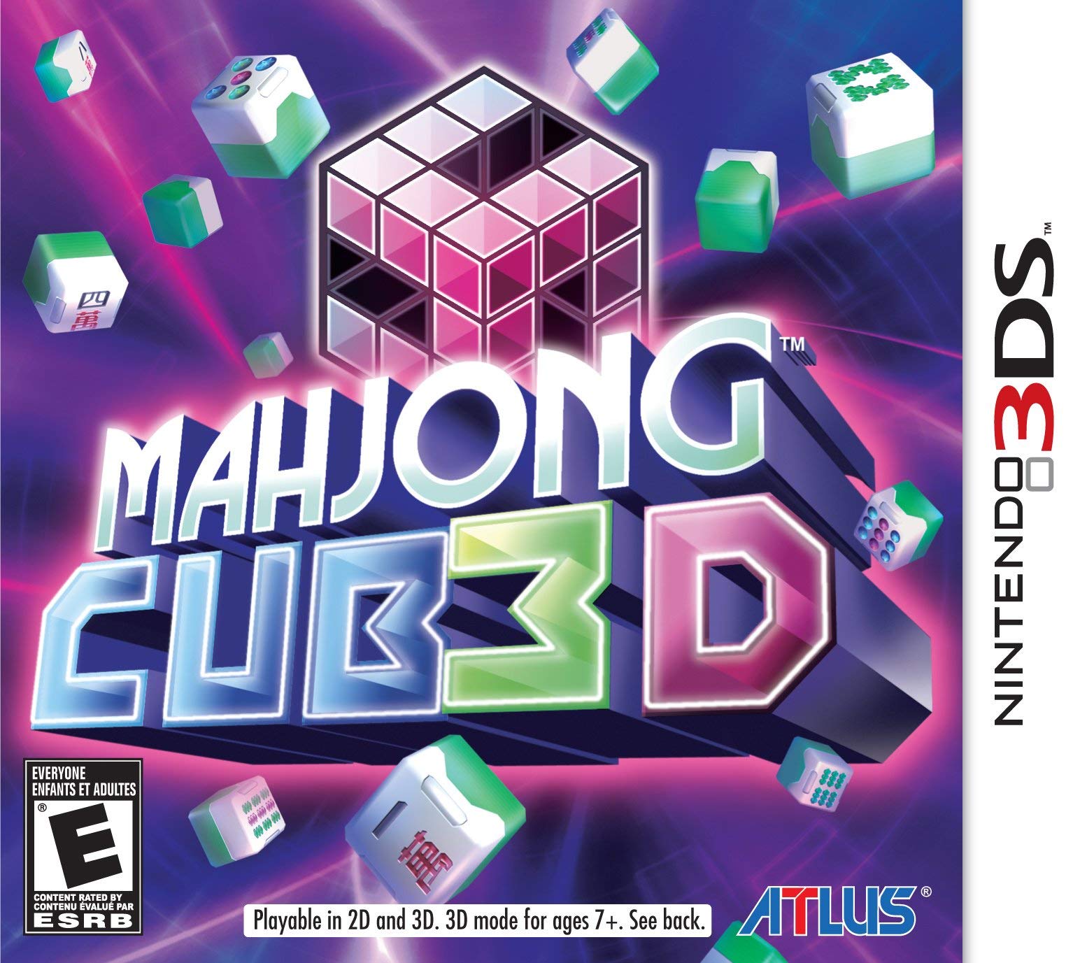 Renewed Mahjong CUB3D Game for Nintendo 3DS - Classic Tile Puzzle Game for Home Entertainment & Travel