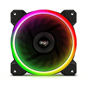 Dual Ring RGB PC Cooling Fan - 120mm LED Case Fan with Adjustable Colors, Quiet High Airflow for Gaming PC, Desktop Computer, and Workstation Cooling
