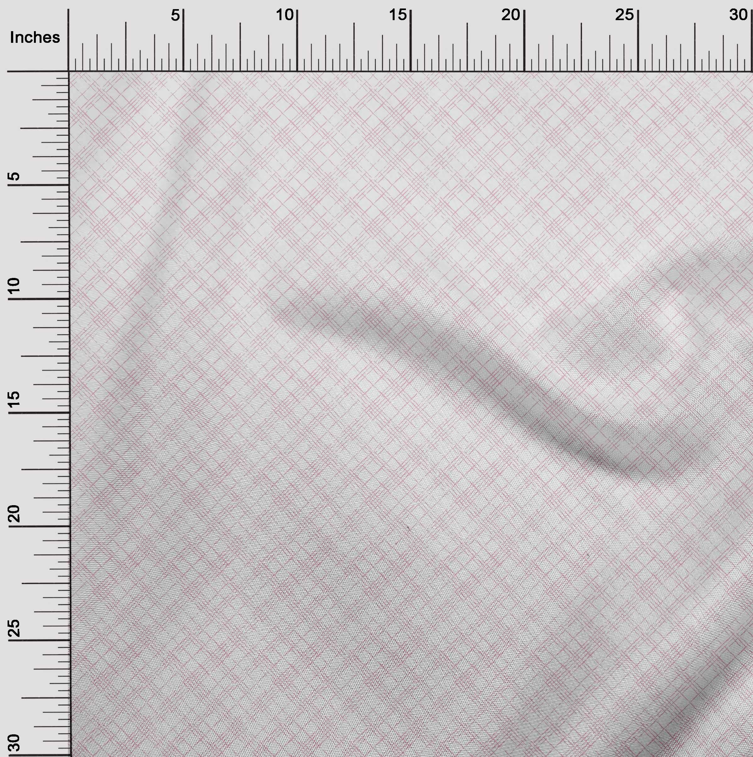 oneOone Cotton Flex Pastel Pink Geometric Check Dress Fabric - 40 Inch Wide by The Yard | Soft Printed Material for DIY Dresses, Skirts & Home Decor Projects