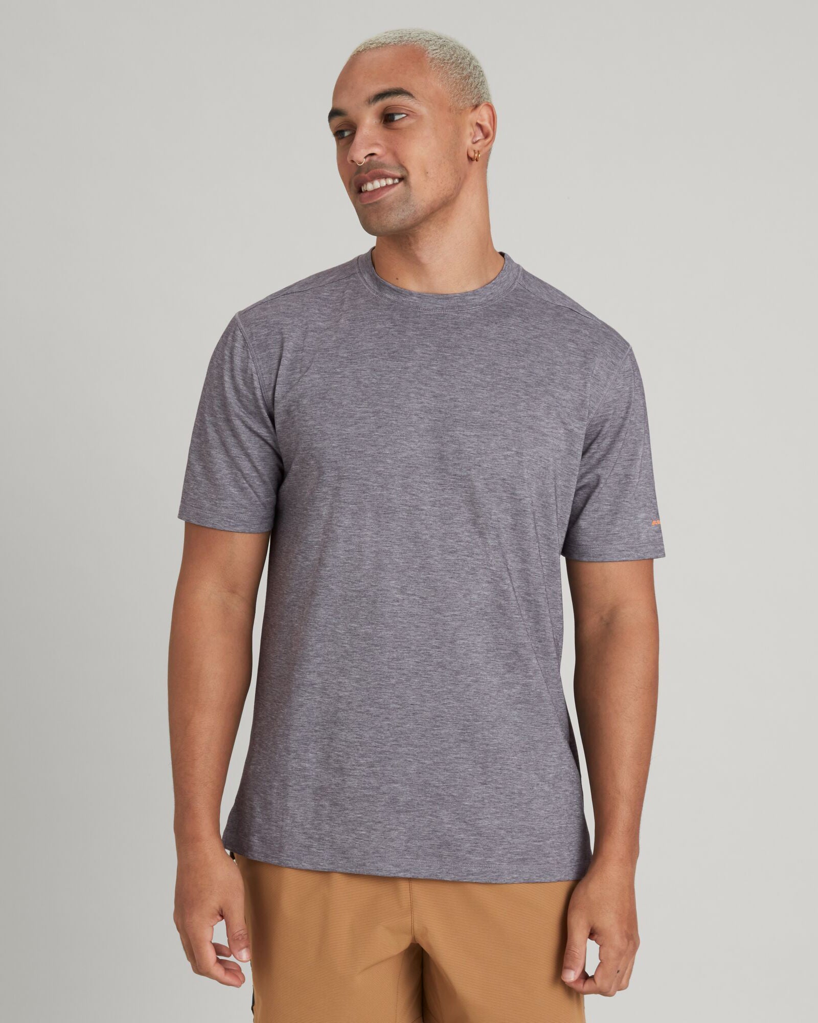 WELL.DER.NESS Men's Light Quartz Short Sleeve T-Shirt - Breathable Casual Tee for Summer, Gym, and Everyday Wear