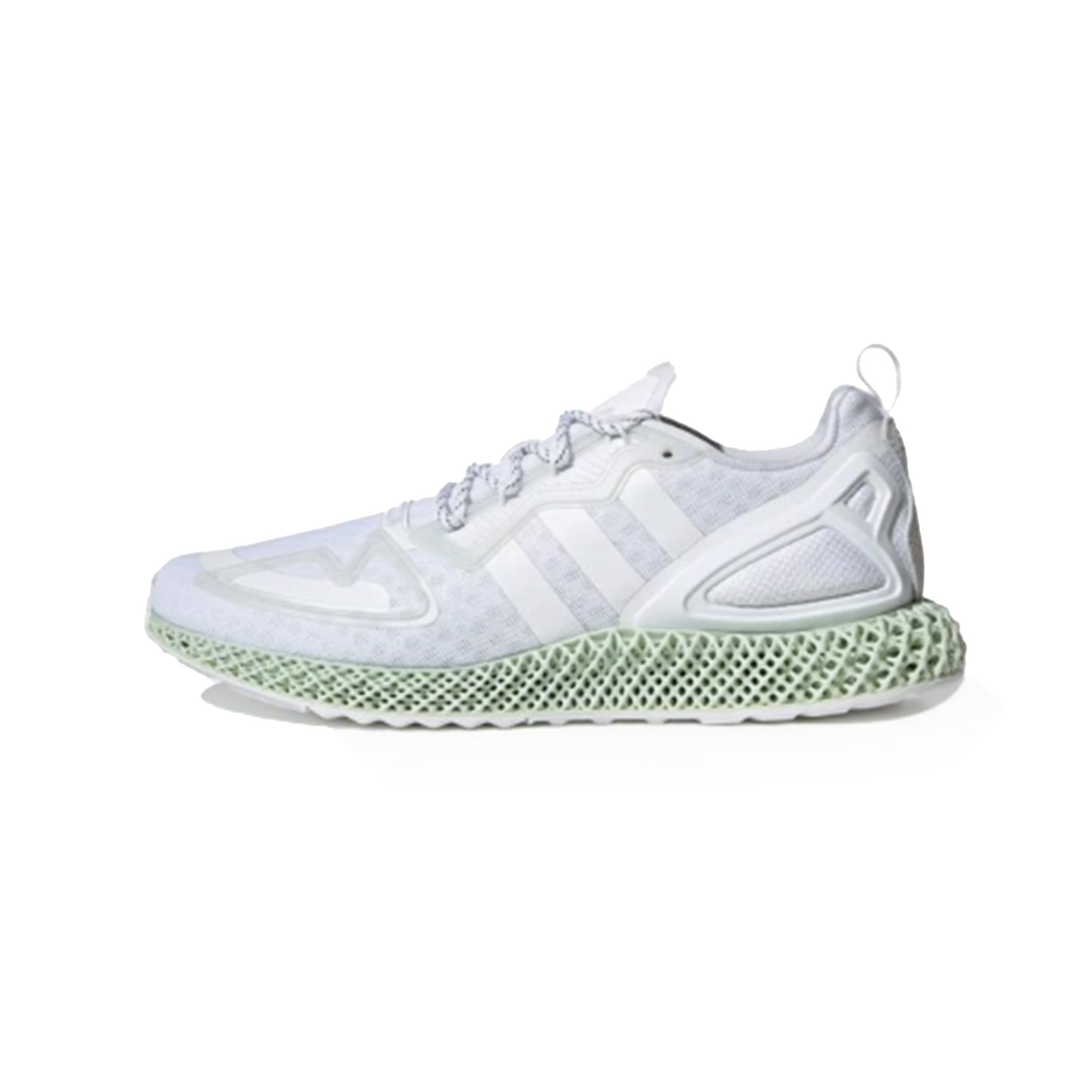 Adidas ZX 2K 4D 'Triple White' Running Shoes for Men (2021) - Lightweight Comfortable Sneakers for Jogging, Gym Workouts & Casual Wear