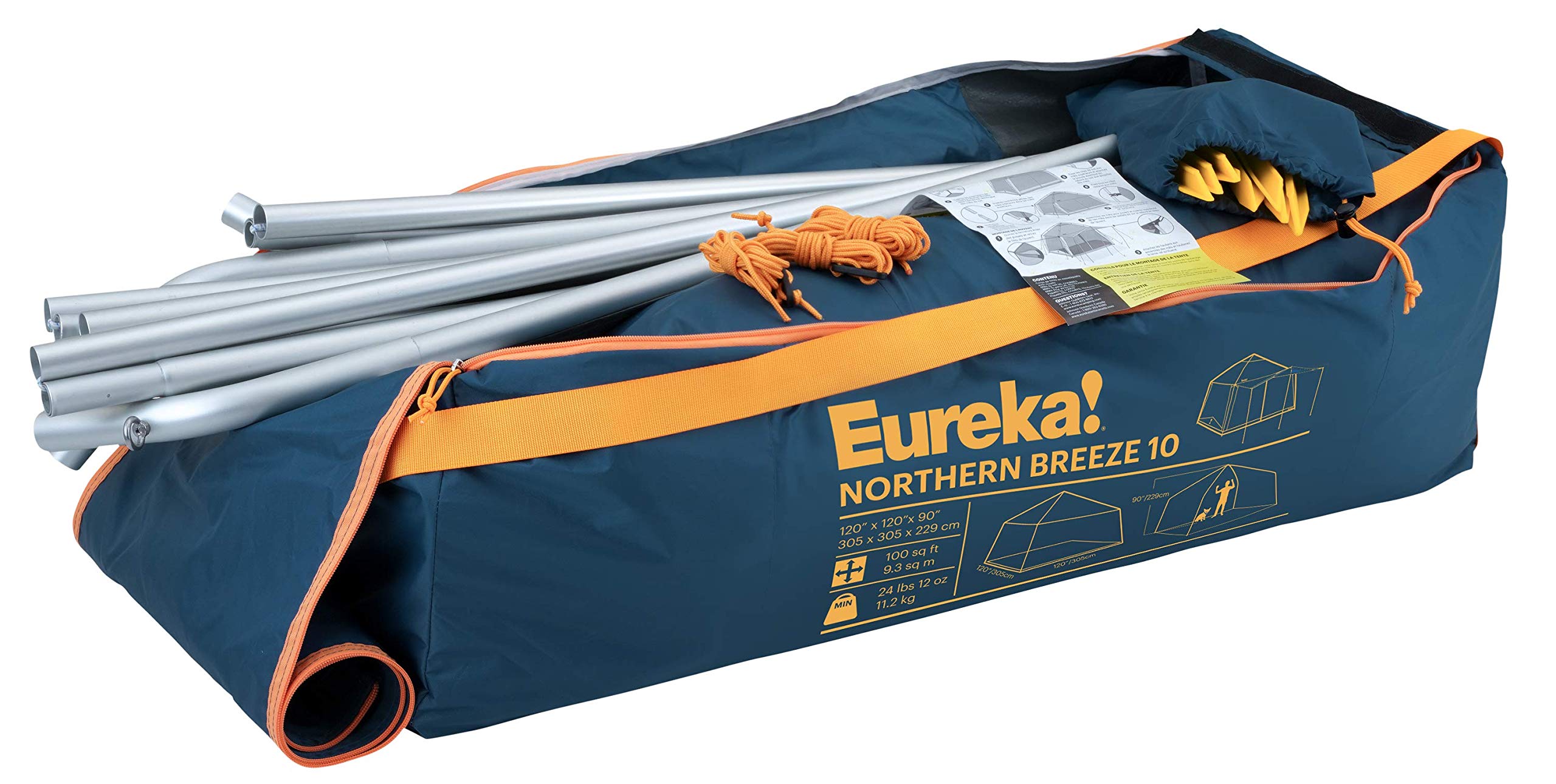 Eureka! Northern Breeze Camping Screen House & Shelter - 10' x 10' Lightweight Portable Tent for Outdoor Adventures, Picnics, and Backyard Relaxation