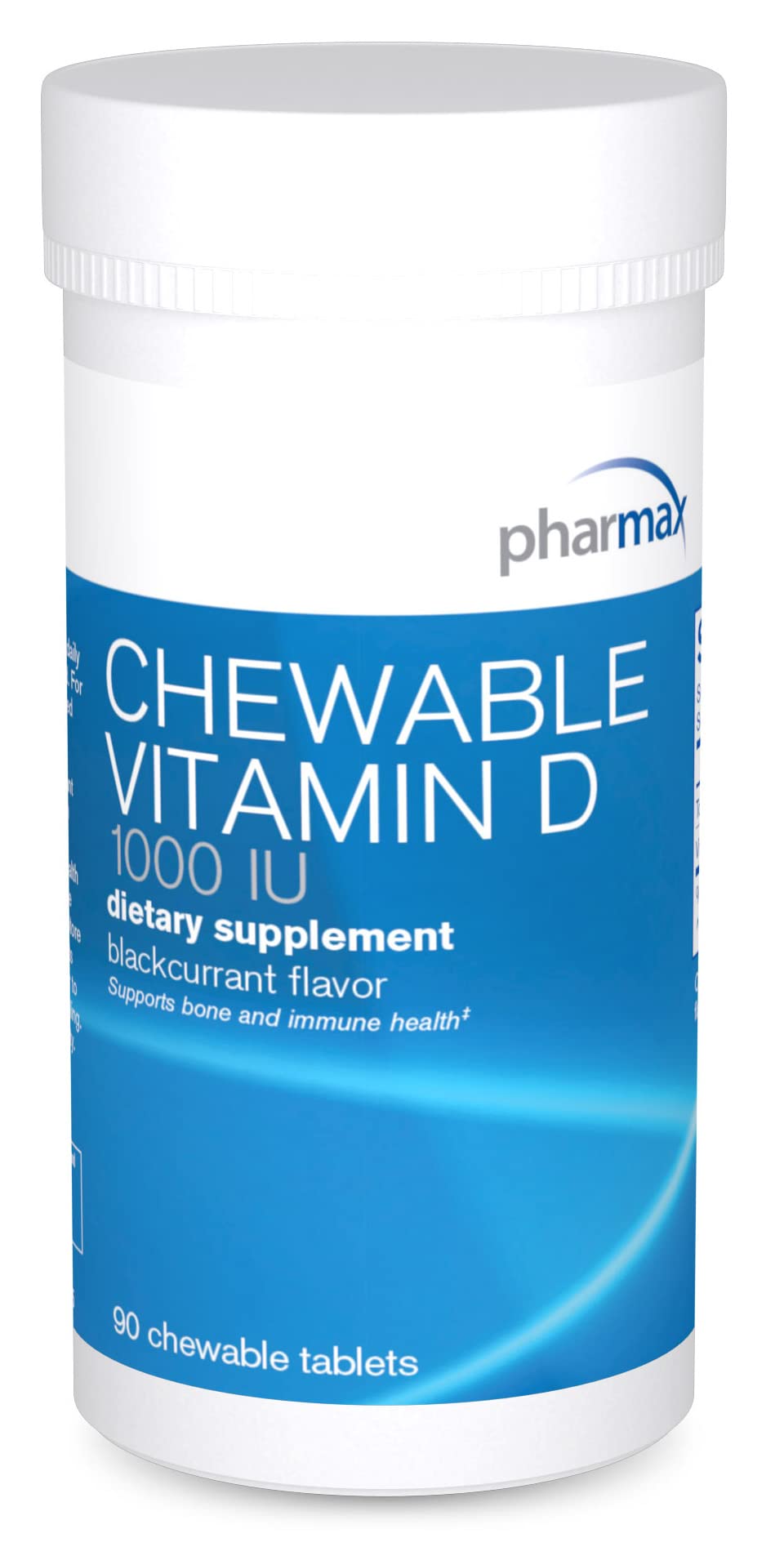 Pharmax Chewable Vitamin D3 1000 IU - 90 Tablets for Strong Bones & Teeth Support | Immune System Booster | Delicious Berry Flavor for Kids & Adults | Perfect for Daily Supplement & Winter Wellness