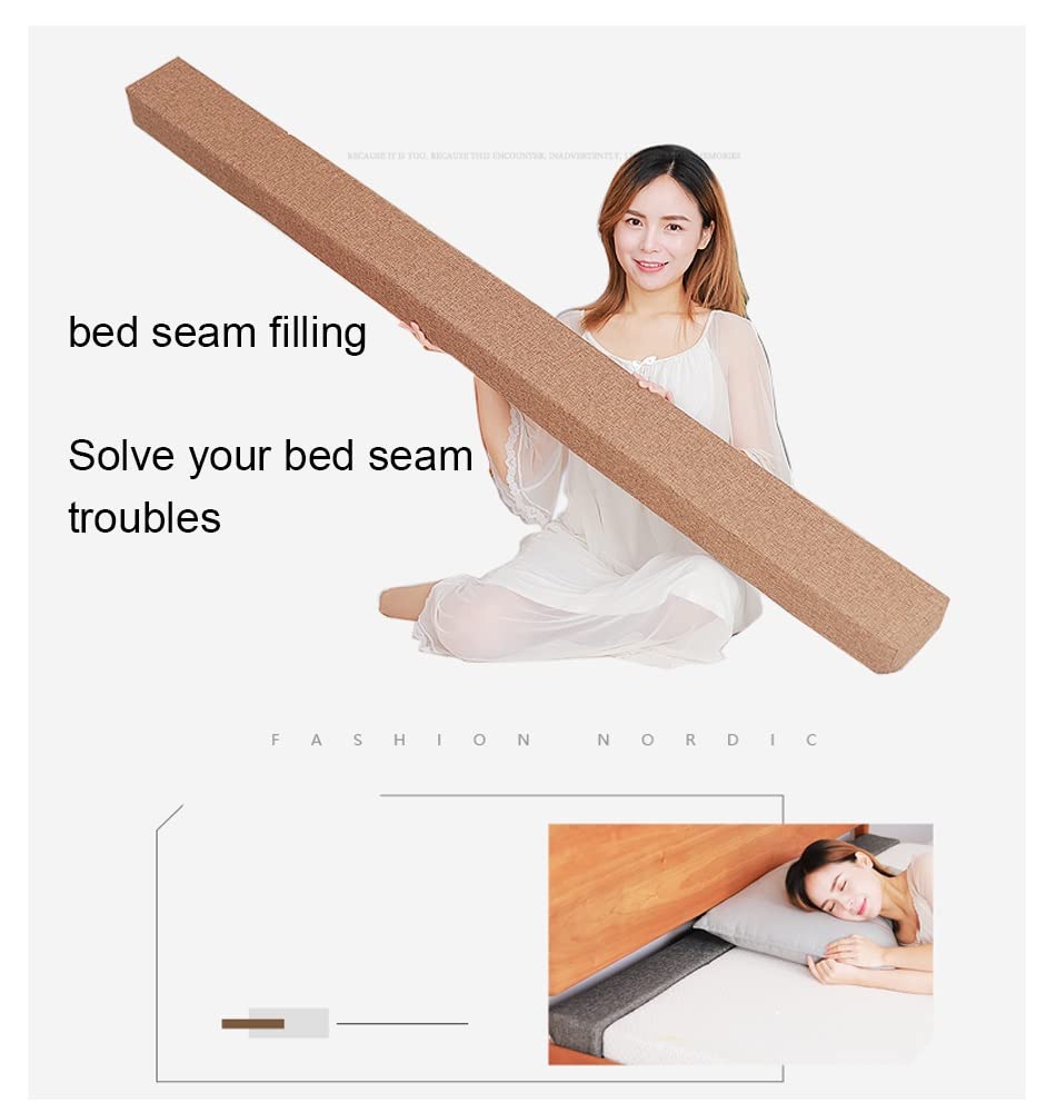 Premium Bed Gap Filler Pillow - Durable Wedge Pillow for Mattress & Headboard Gap, Soft Bolster Support for Bed Frame | Perfect for Back Support, Reading in Bed & Home Decor