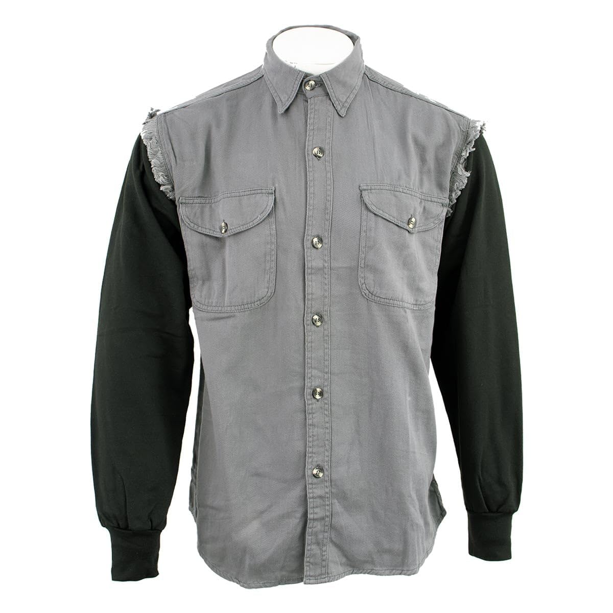 NexGen DM4444 Men's Slim Fit Long Sleeve Button Down Shirt - Grey & Black Plaid Business Casual Dress Shirt for Office, Date Night & Formal Events