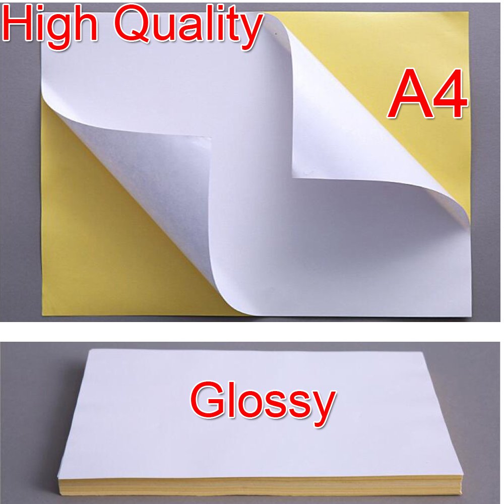 A4 Glossy Self-Adhesive Sticker Paper - 21x29cm White Sticky Back Labels for Inkjet/Laser Printer - 20 Sheets for Address Labels, Logistics Labels & Graphic Printing - Perfect for Shipping, Mailing & Product Labeling