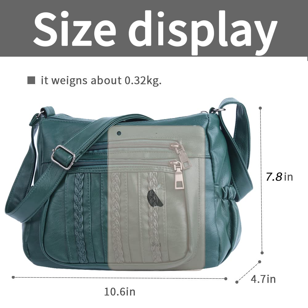 ELDA Women's Crossbody Purse - Soft PU Leather Shoulder Bag with Multiple Pockets | Perfect for Work, Travel & Everyday Use