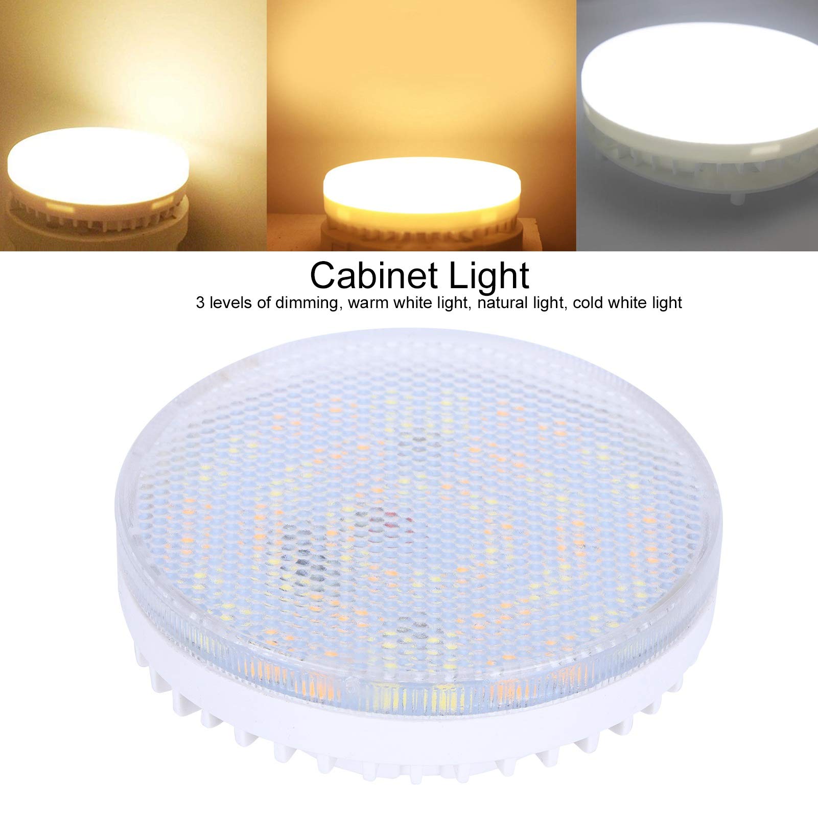 Alvinlite LED Under Cabinet Lighting - Dimmable GX53 Cabinet Lamp, 6W SMD2835 60LEDs, AC100-240V for Kitchen, Living Room & Ceiling - Perfect for Countertops, Bookshelves & Display Cases