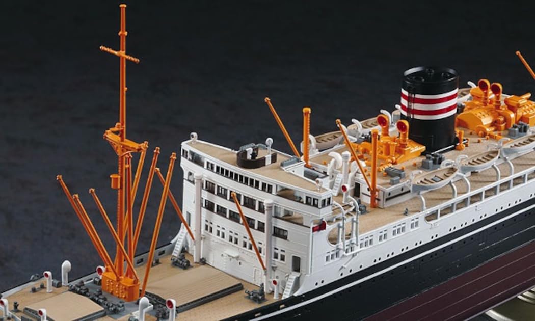 Hasegawa 1:350 Scale N.Y.K Line Hikawamaru Ship Model Kit - Perfect for Collectors, History Enthusiasts & Scale Model Builders