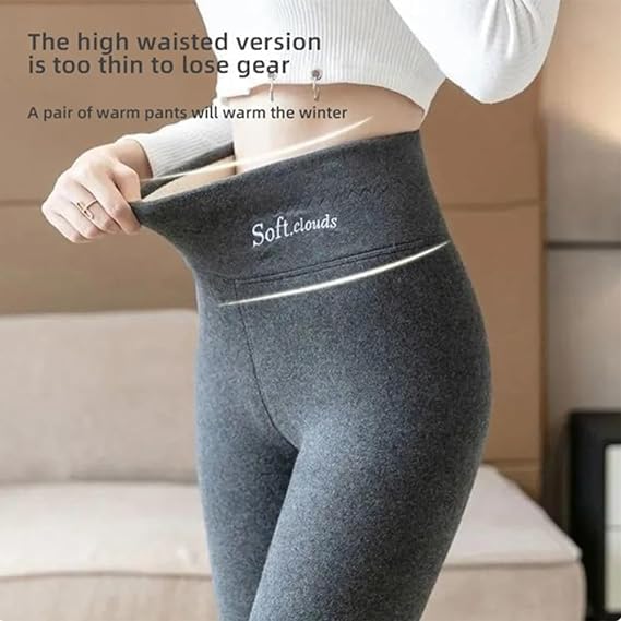 LXCJZY Women's Soft Fleece Leggings - Winter Warm Thermal Pants, High Waist Slim Fit Yoga Leggings for Running, Workout & Lounge Wear