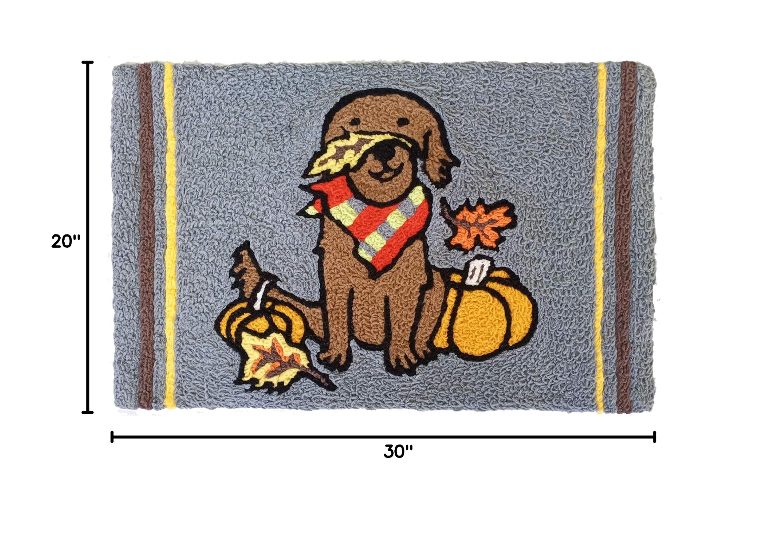 Jellybean Chocolate Lab Dog Bandana Accent Rug - 20