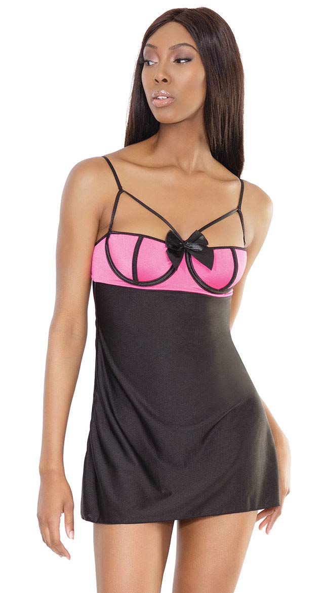 Touch of Pink Chemise Nightgown - Women's Lace Sleepwear Large Size for Comfort & Romance | Perfect for Valentine's Day, Anniversary Gifts & Honeymoon Nights