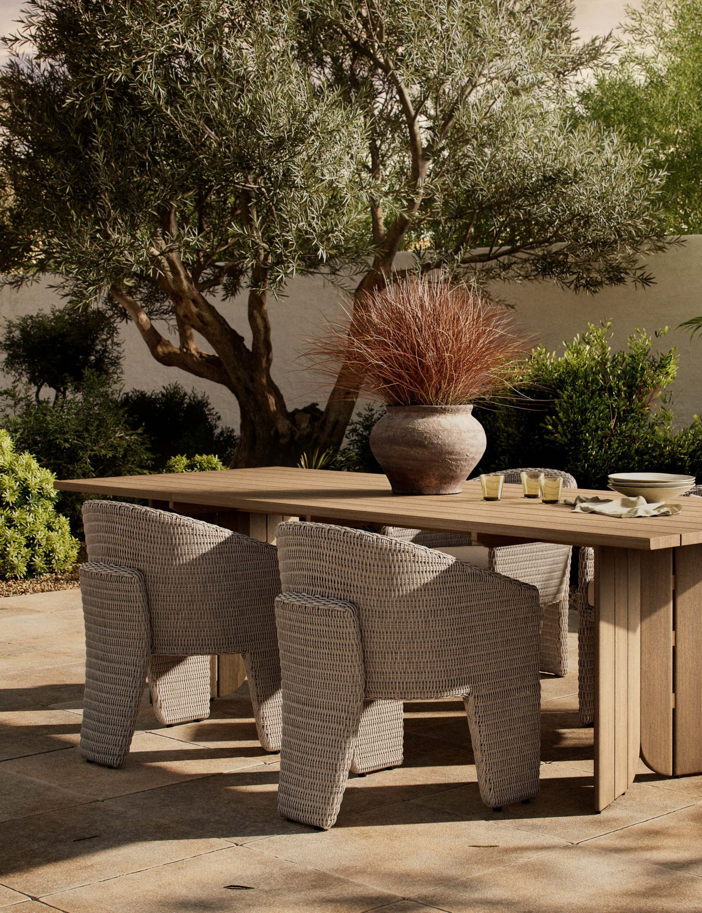 Giorgio Indoor Outdoor Dining Table Set - Modern Patio & Kitchen Table for 4-6 People - Perfect for Backyard, Garden, and Dining Room Gatherings