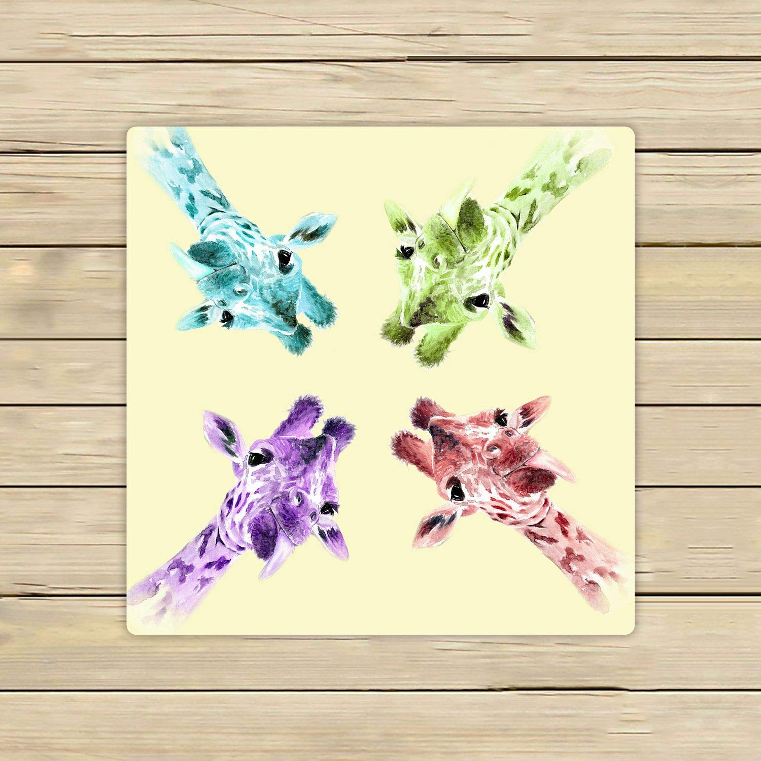 ABPHQTO Watercolor Giraffes Towels - 13x13 Inch Soft Absorbent Bath, Beach, Pool & Travel Towel for Sports, Spa & Hand Drying | Perfect for Gym, Yoga, Swimming & Vacation Use