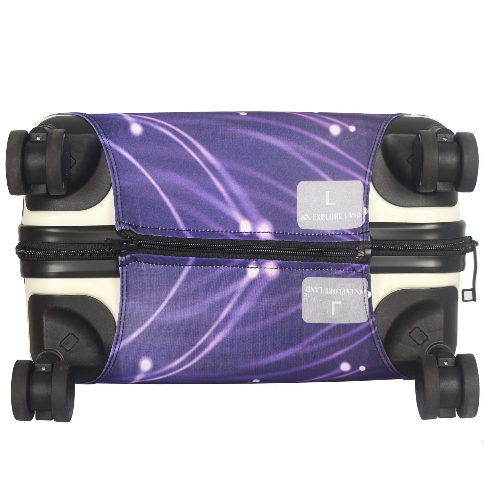 Waterproof Suitcase Cover for 27-30 Inch Luggage - Durable Travel Bag Protector with Fireworks Design (Large Size) | Perfect for Airplane Checked Bags & Vacation Travel Gear Protection
