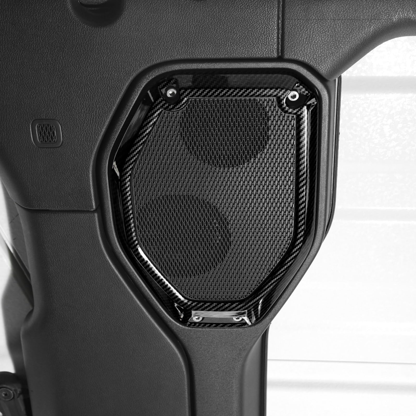 Carbon Fiber Speaker Cover Trim for Jeep Wrangler JL/JLU & Gladiator JT (2018-2023) - Interior Accessories Set of 2 - Upgrade Your Off-Road Adventure Sound System