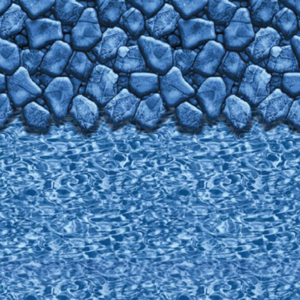 Smartline 16' x 32' Rectangle Boulder Swirl Beaded Vinyl Pool Liner - 25 Gauge Virgin Vinyl with 4' Flat Bottom - Replacement Liner for Kayak Pools - Perfect for Backyard Swimming Pools, Family Gatherings & Summer Fun
