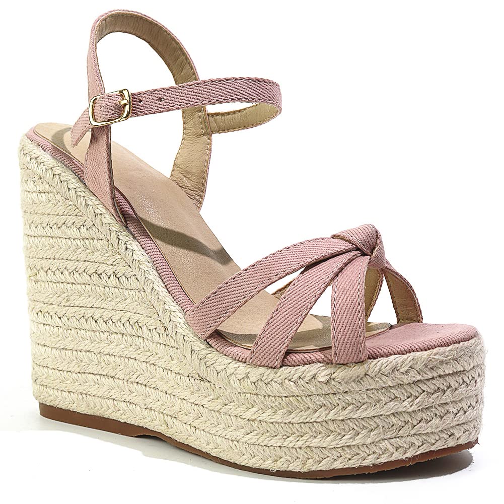 **Mikarka Women's Platform Ankle Strap Sandals - Open Toe Espadrille Wedge Shoes for Casual Summer Outings, Beach Vacations & Daily Wear**