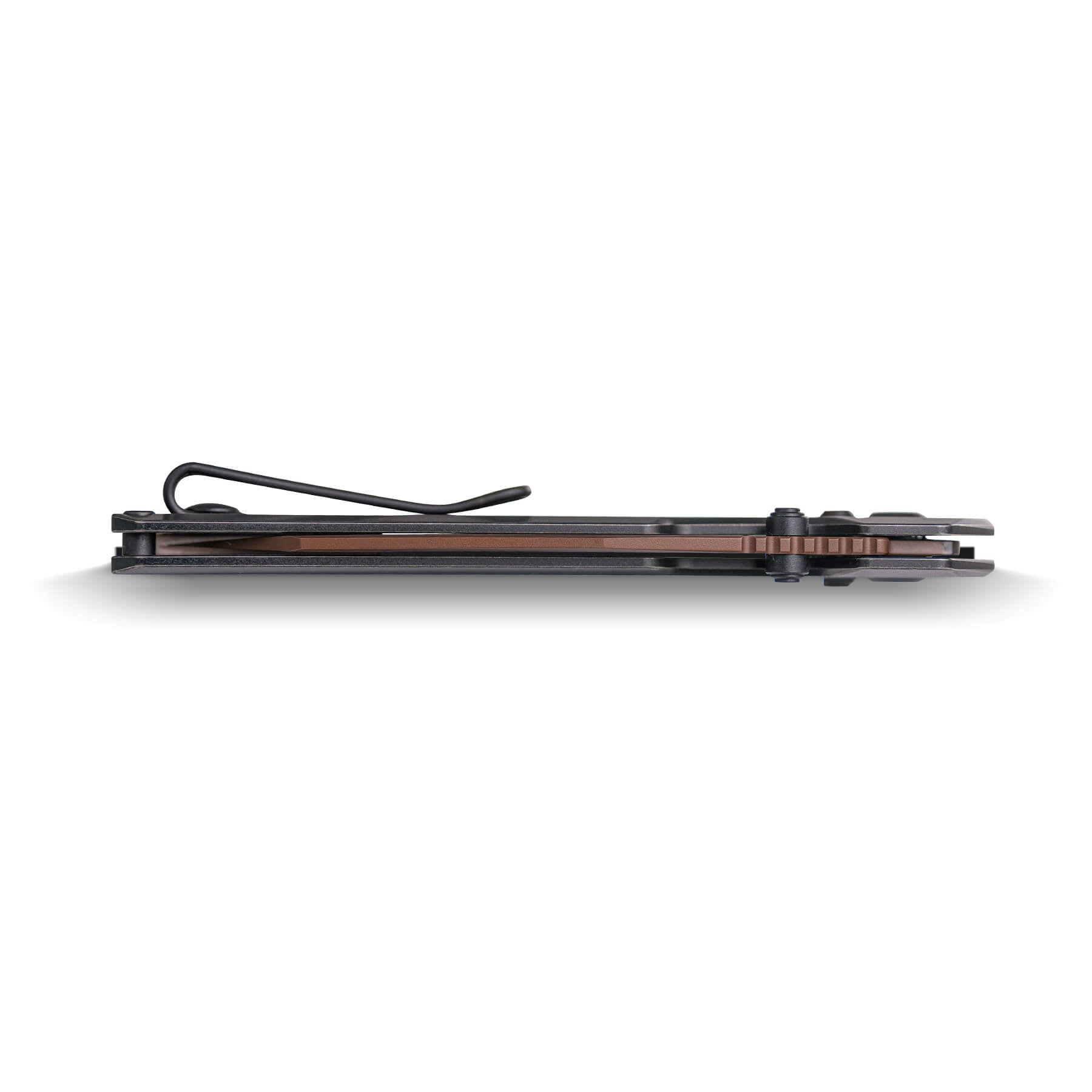WMK Exclusive Vosteed Parallel Folding Knife - Black Titanium Handle, 154CM Steel Blade with Copper PVD Finish (Model A3507) | EDC Pocket Knife for Camping, Hiking & Outdoor Survival
