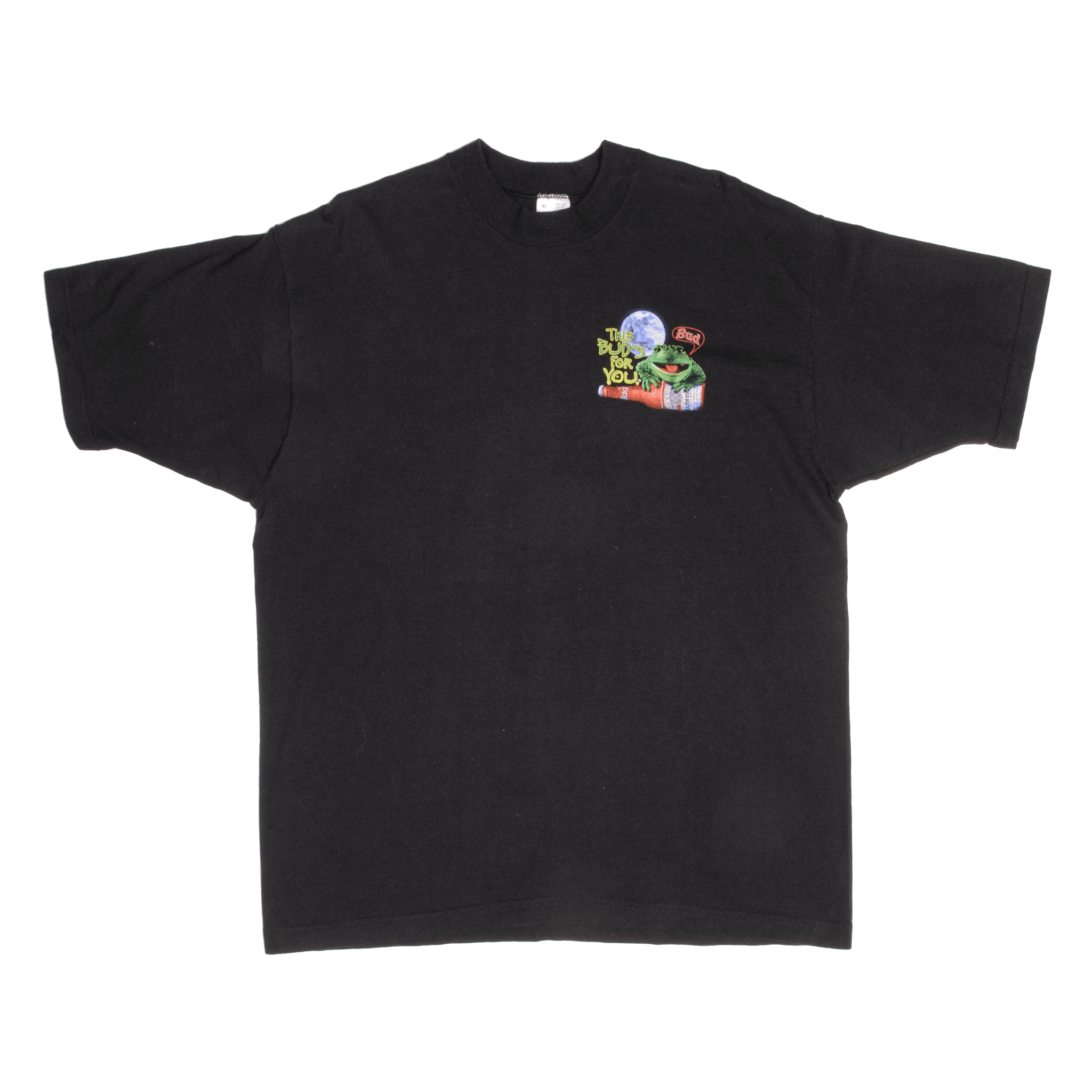 Vintage 1995 Budweiser Frog Graphic T-Shirt XL - Made in USA - Retro Beer Lover Tee for Casual Wear & Collectors