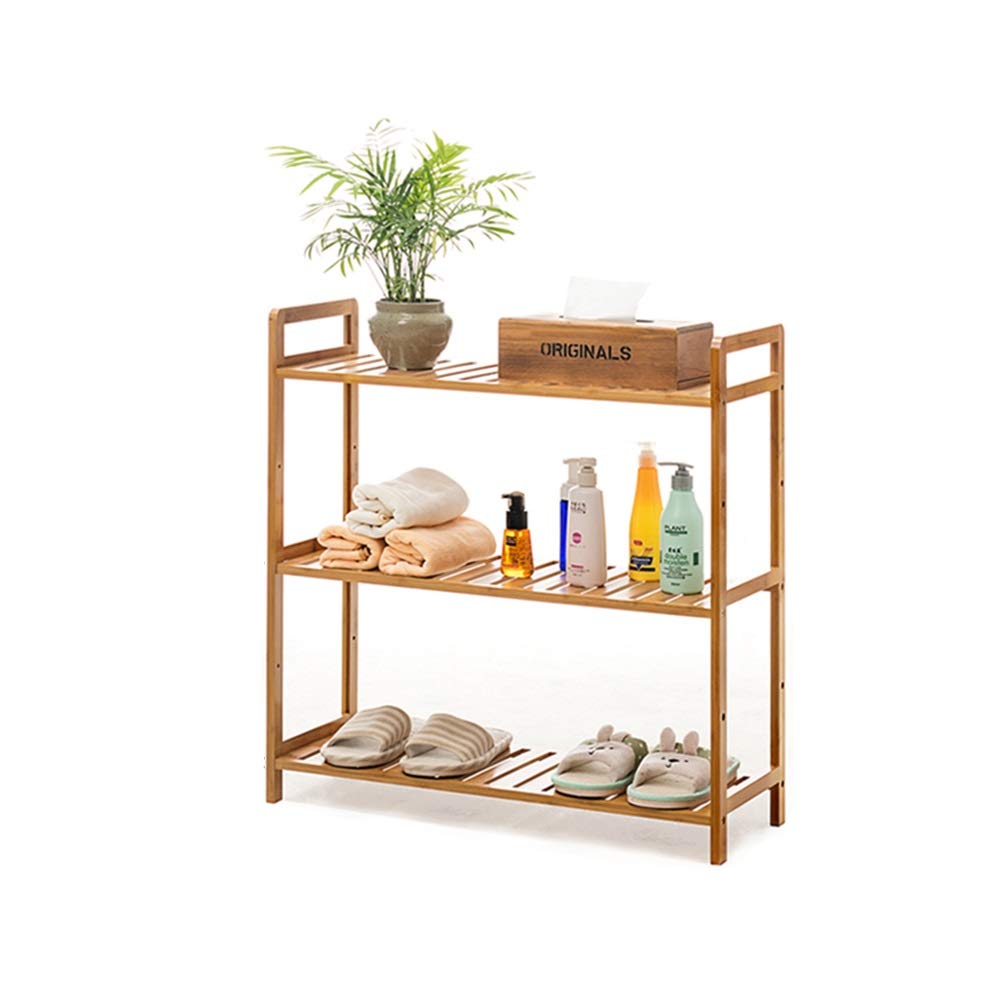 Adjustable 5-Tier Bathroom Storage Shelf with Towel Rack - 19.7