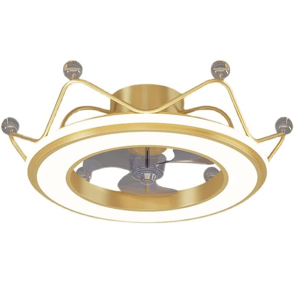 Nordic Crown Ceiling Light - LED Recessed Mount Fan Light with 3-Color Dimmable Lighting for Bedroom, Kids Room & Living Room | Modern Home Decor & Ambient Lighting Solution