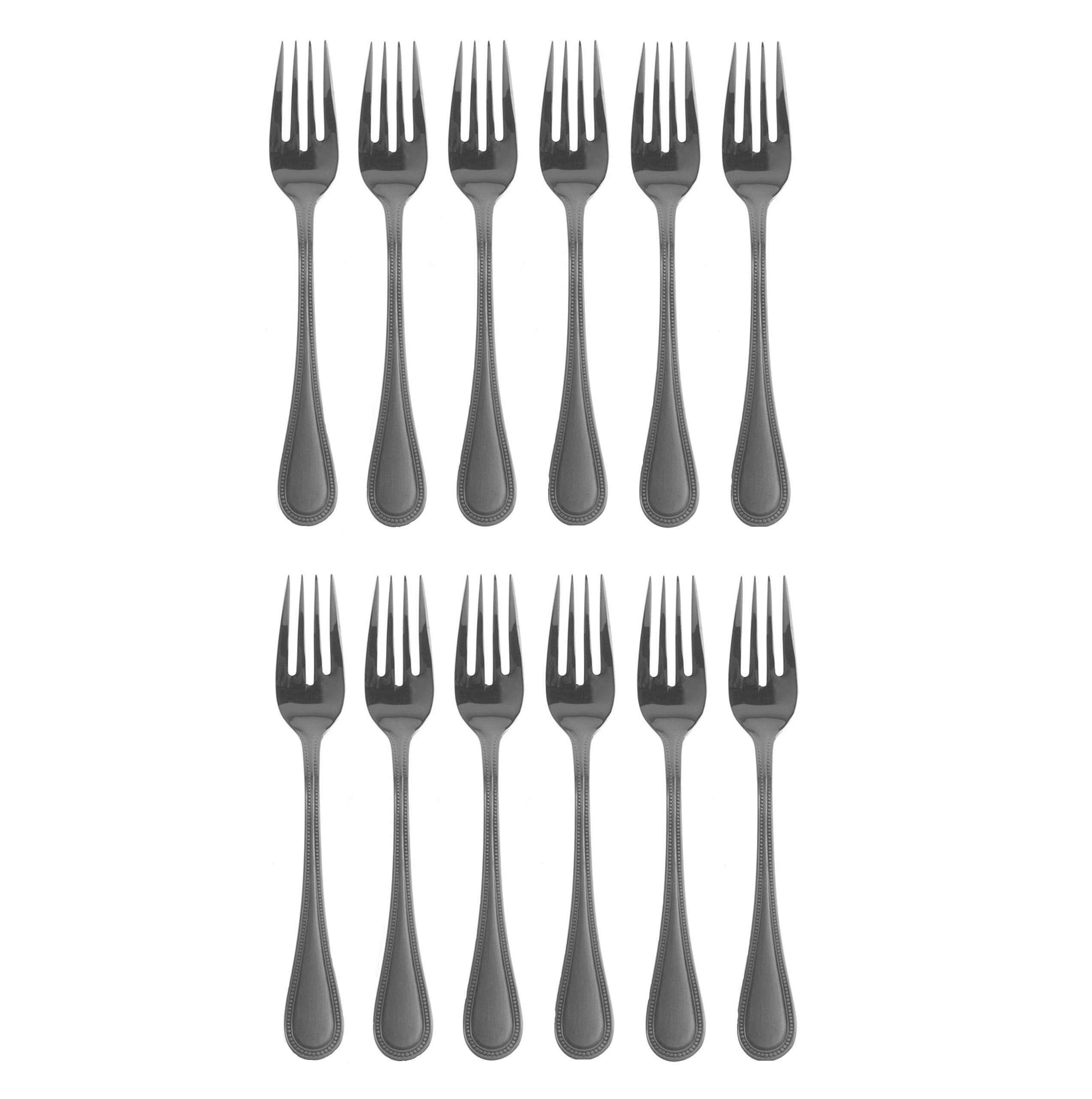Towle Beaded Antique 18/10 Stainless Steel 7-Inch Salad Forks - Set of 12 - Elegant Flatware for Fine Dining, Wedding Registry & Formal Dinner Parties