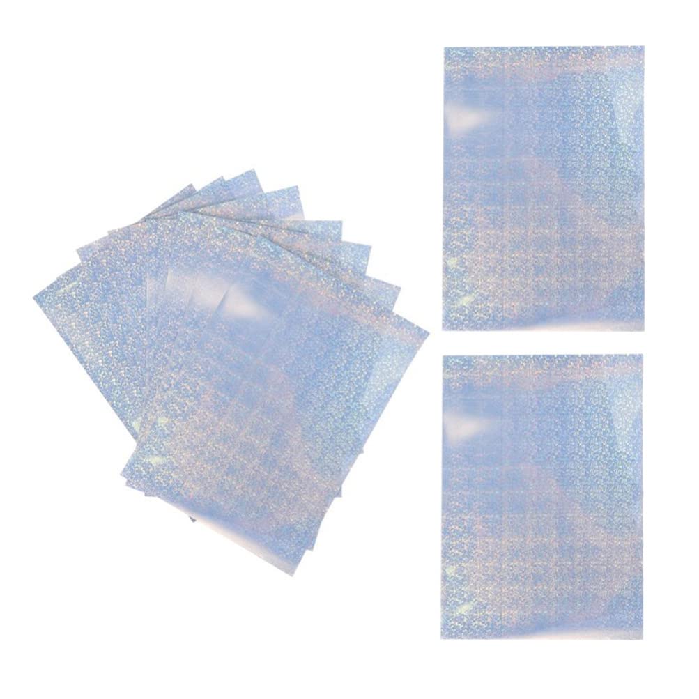 Holographic Printable Vinyl Sticker Paper - Rainbow Waterproof Glitter Sticker Sheets for DIY Crafts, Laptop Decals & Scrapbooking (10 Sheets)
