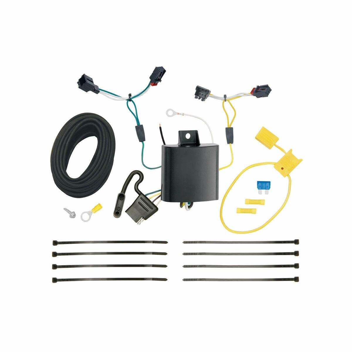 Tekonsha 118668 T-One Connector Assembly for Trailer Wiring - Universal 4-Way Flat Vehicle to Trailer Light Harness Kit - Perfect for Towing Boats, Campers & Utility Trailers