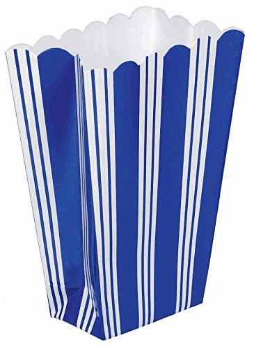 amscan Blue Stripe Favor Box - Elegant Party Gift Box for Weddings, Baby Showers & Special Events | Perfect for Candy, Jewelry & Small Gifts