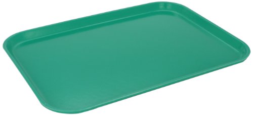 Carlisle 1612FG012 Fiberglass Glasteel Solid Rectangular Tray - 16.37 x 12 Inches, Sea Spray Color (Pack of 12) - Durable Food Service Tray for Restaurants, Cafeterias & Catering Events