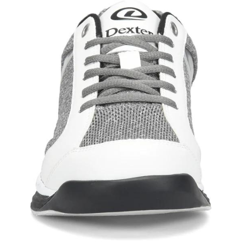 Dexter Men's Wyoming Light Grey & White Knit Bowling Shoes - Comfortable & Durable for League Play & Casual Bowling