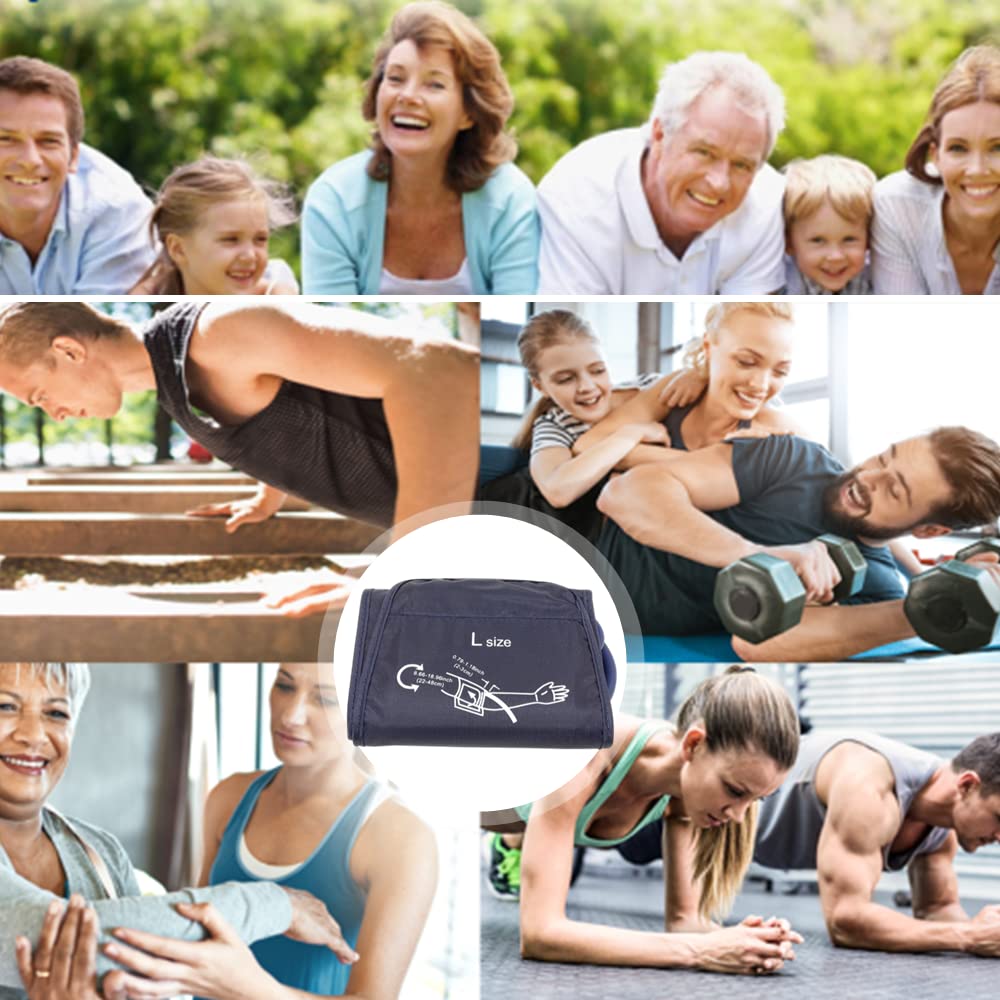 LUKELI Large Arm Cuff for Automatic & Digital Blood Pressure Monitor (22-48cm) - Comfortable & Accurate BP Measurement for Adults & Seniors - Perfect for Home Use, Clinics, and Elderly Care