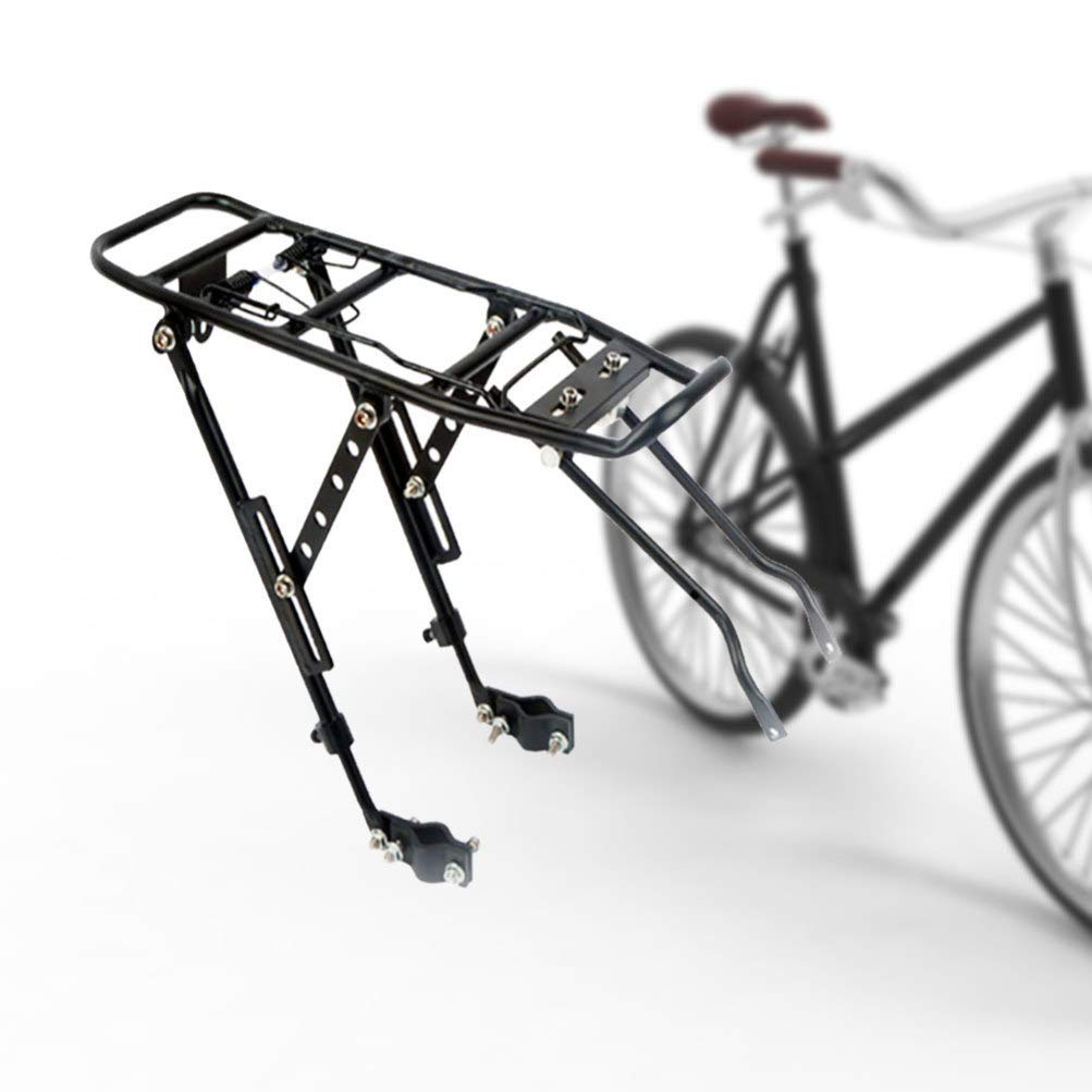 **Garneck Universal Bike Rear Rack - Durable Bicycle Cargo Carrier for Road & Mountain Bikes - Perfect for Commuting, Shopping & Beach Rides**