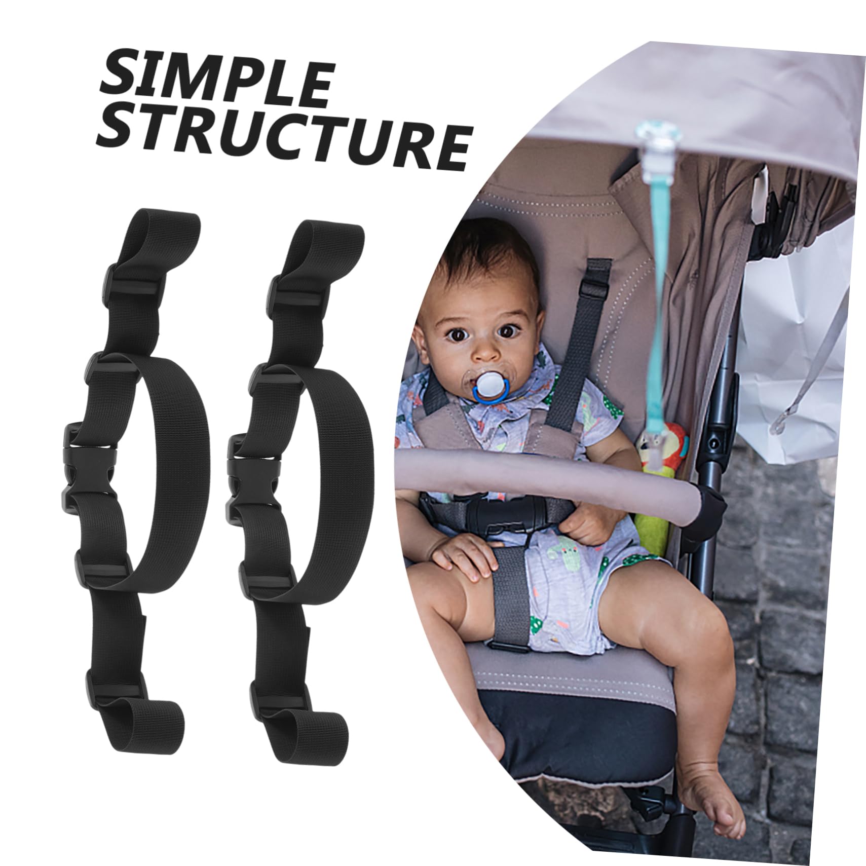 VICASKY 2-Pack Adjustable High Chair Straps - Replacement Pushchair Harness for Baby Strollers & High Chairs - Secure & Comfortable Child Safety Straps for Dining, Travel & Outdoor Activities