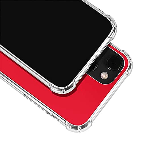 Skinit Clear Protective Phone Case for iPhone 13 - Vibrant Red Design | Slim Fit, Scratch-Resistant Cover for Everyday Use & Style Protection
