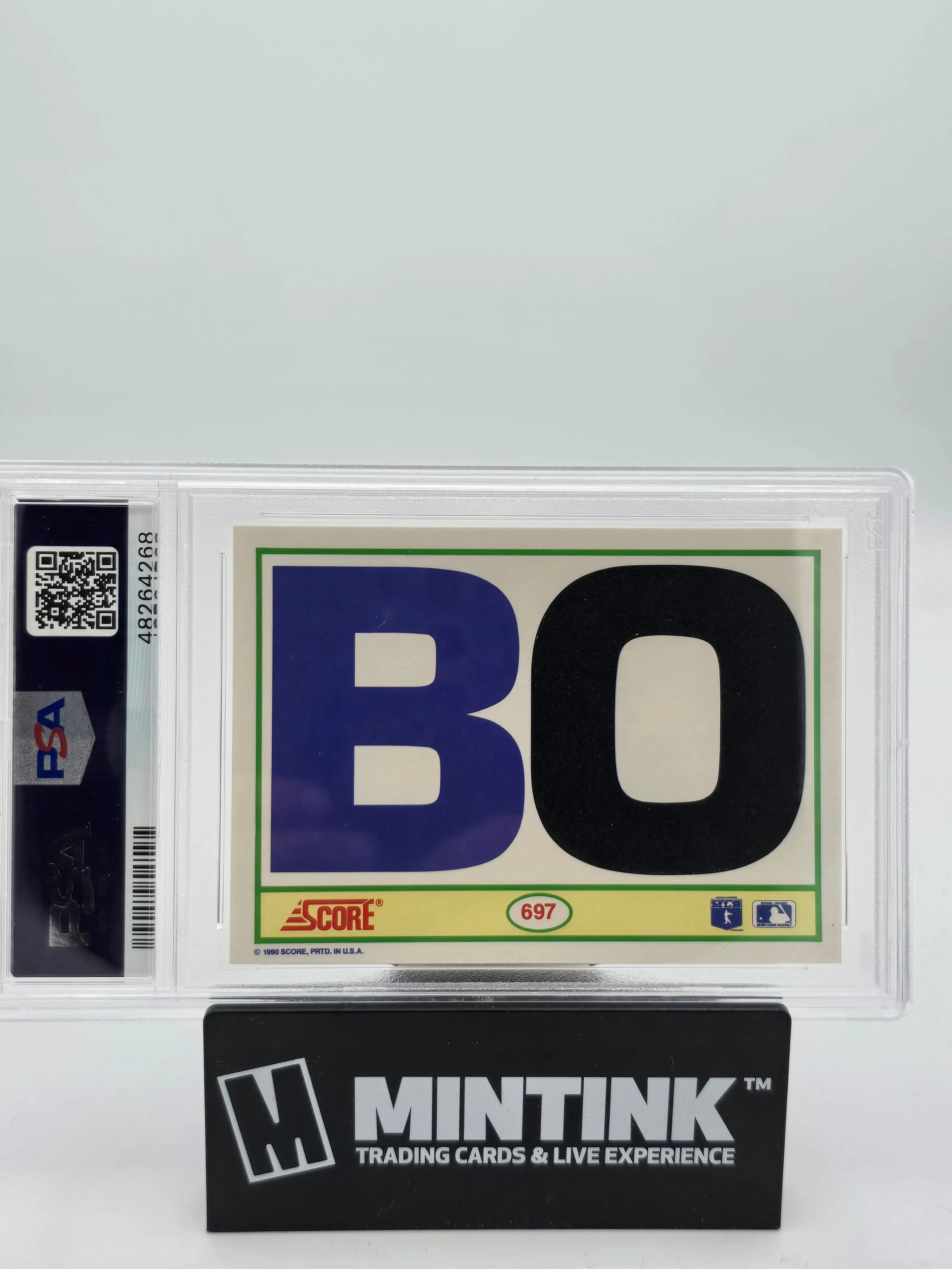 1990 Score Bo Jackson #697 Baseball Card PSA 8 NM-MT - Rare Collectible for Sports Fans & Memorabilia Enthusiasts - Perfect for Display, Investment & Gifting