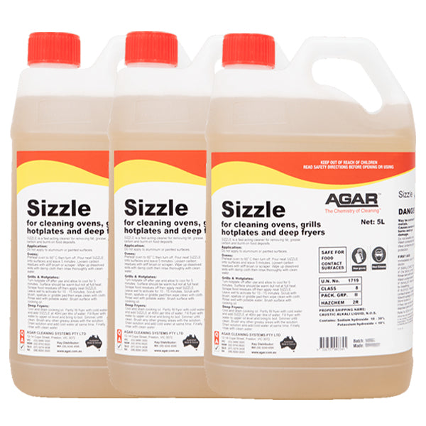 Agar Sizzle Oven and Grill Cleaner - Powerful Degreaser for Stubborn Grease & Burnt-On Food - Safe for All Ovens, Grills, Stovetops - Ideal for Kitchen Deep Cleaning & BBQ Maintenance