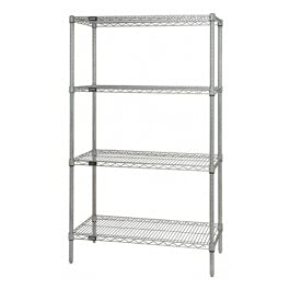 Stainless Steel Wire Shelving 4-Tier Storage Rack - 21